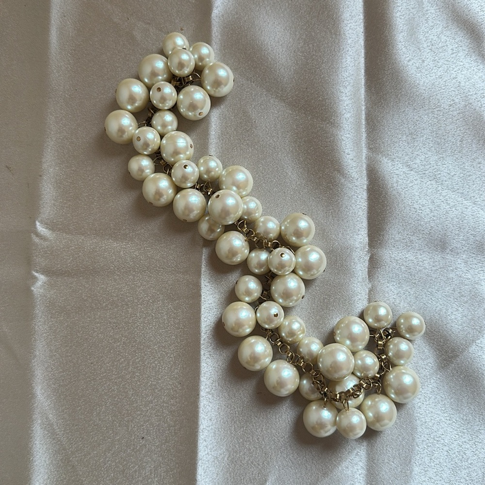Vintage Costume Pearl Large Chunky Bauble Necklace 15” Class and Elegance - Picture 5 of 8